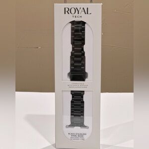 Royal Tech - Black Stainless Steel Band / Compatible With Apple Watch